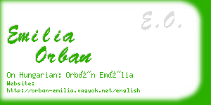 emilia orban business card
